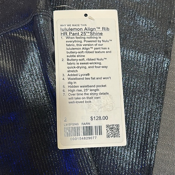 LULULEMON Align HR Rib Pant 25” Shine - Picture 6 of 10